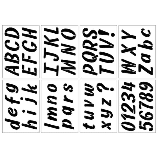 2.7&#x22; Italic Sans Serif Alphabet Stencils by Craft Smart&#xAE;